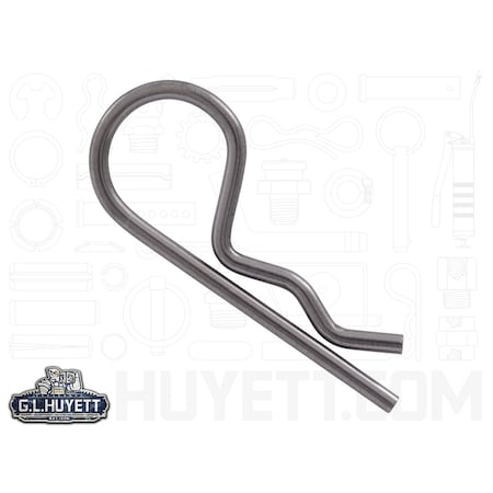 Huyett Hair Cotter Pin, 0.12 in Dia, 2-3/8 in L, Stainless Steel BPS-2106/D